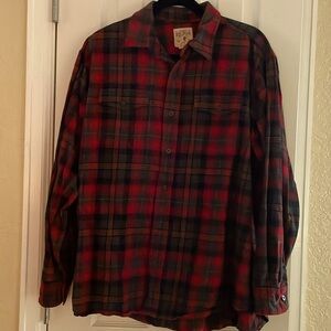 Light flannel red striped Red Head Brand Co. long sleeve men size large